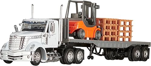 Miniatura 10 de Wheel Master Peterbilt Tractor Trailer 387 Play - Vehículo de juguete para niños escala fundida de 132 diseñado con funciones semiconstruido aspecto