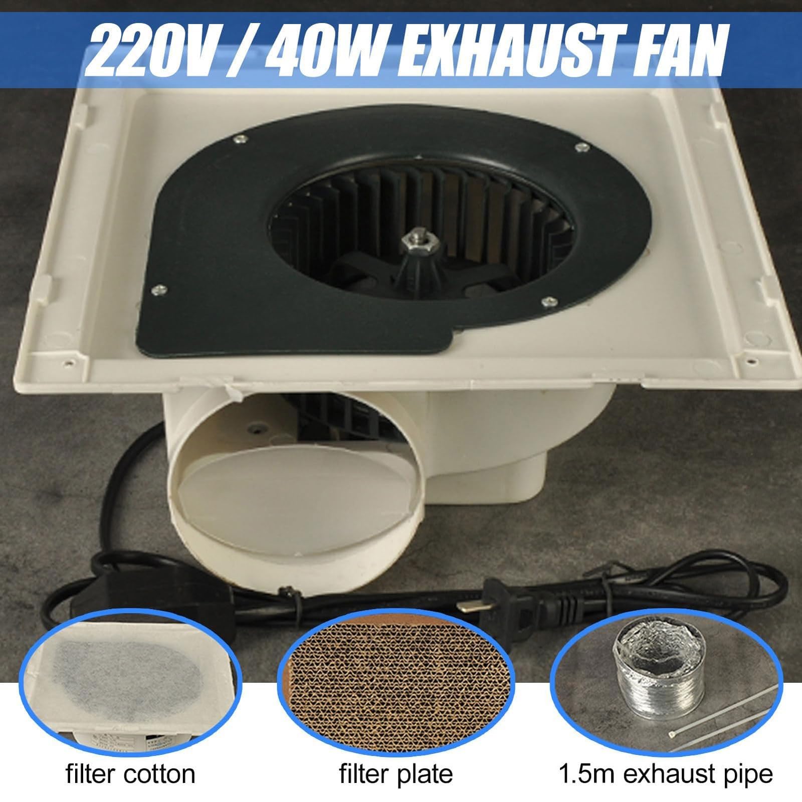 Zestaw kabiny lakierniczej z oświetleniem LED/wężem wydechowym – przezroczysta, hermetyczna szafka lakiernicza do stołu rzemieślniczego, kabina lakiernicza 40 W do modeli, tortów, modeli, rękodzieła