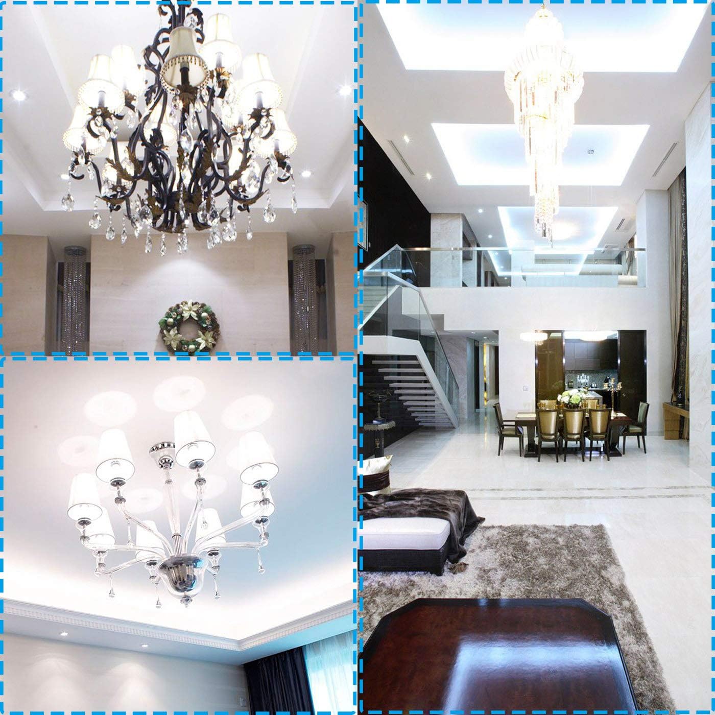 G4 LED Light Bulb,Bi-pin T3 JC Type Dimmable, AC 100-130V,600LM, 6W,50-60W Halogen Equivalent, 4000K Natural White LED Lamp,4-Pack