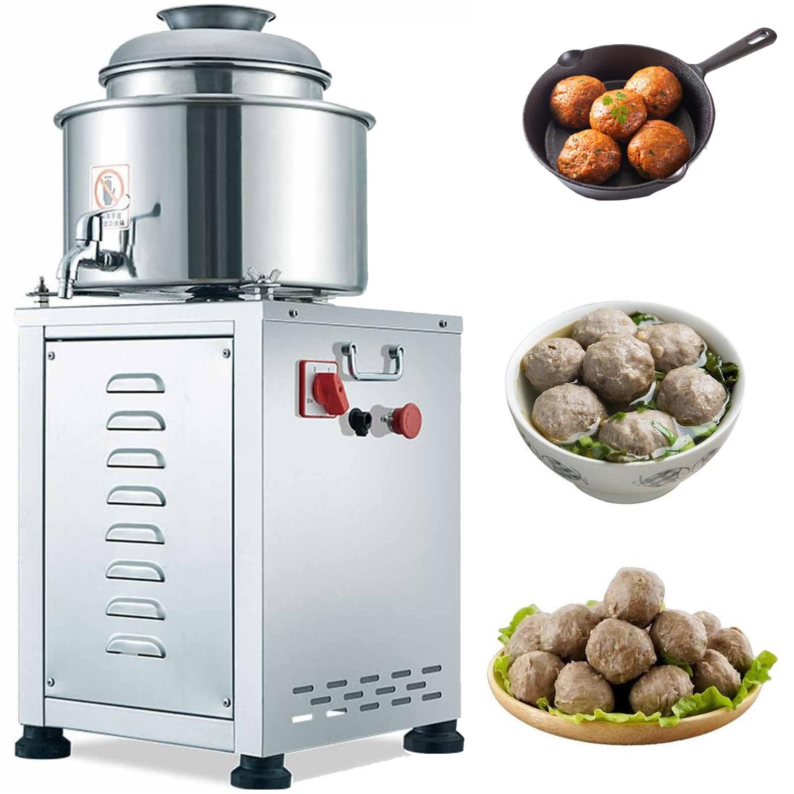 YXYLJOZ Commercial Meatball Beater Machine,Stainless Steel Electric Meat Puree Making Machine, Mincer for Making Meatball, 1500W 2800RMP Meatball Processor, Meatball Maker Machine