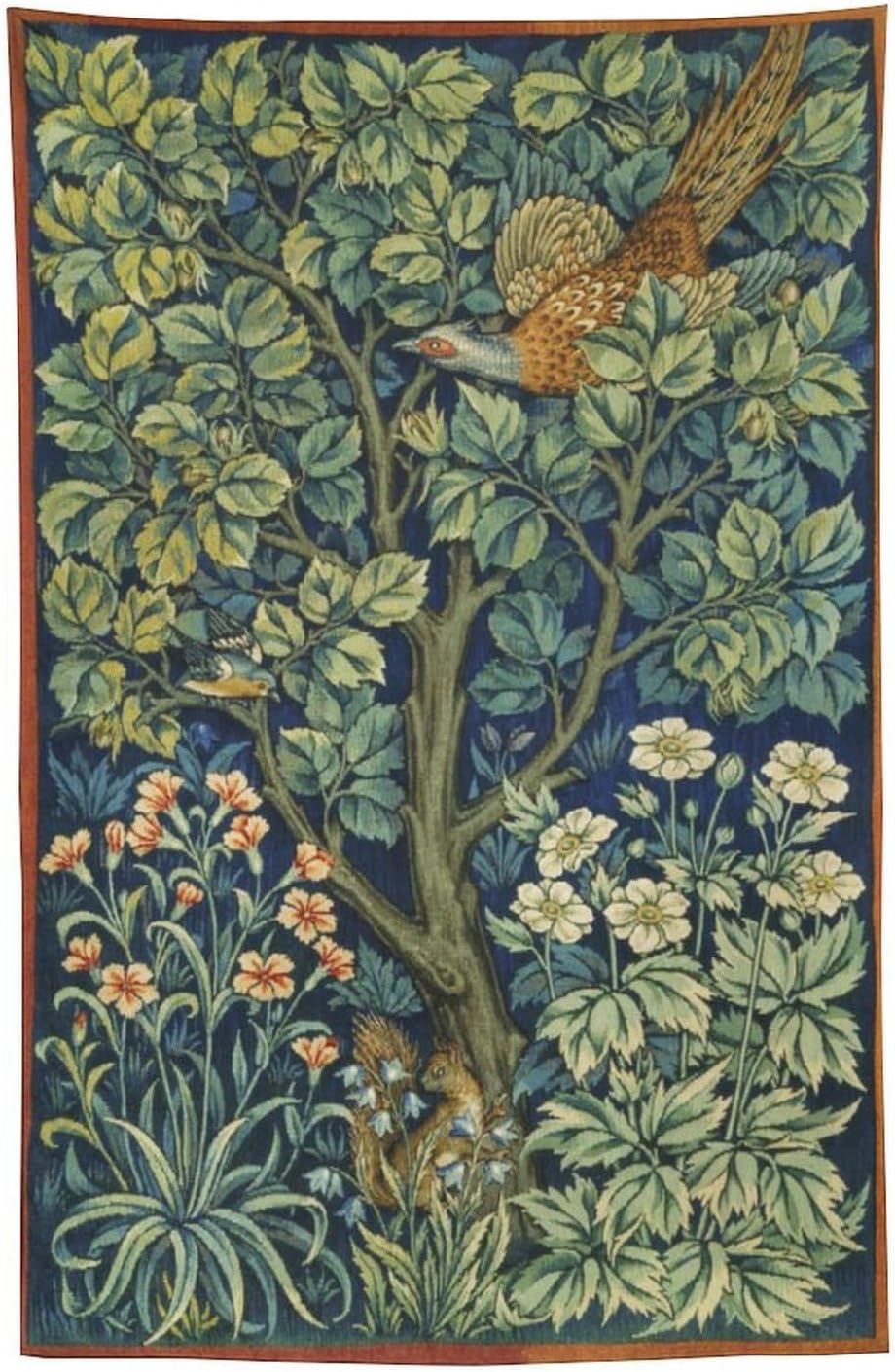 DDCBNS William Morris Vintage Plant Tapestry Wall Hanging,Medieval Vintage Flowers Pattern Modern Wall Art Décor,Retro Floral Garden Home Décor for Bedroom Living Room Dorm W60 x 90H Inch