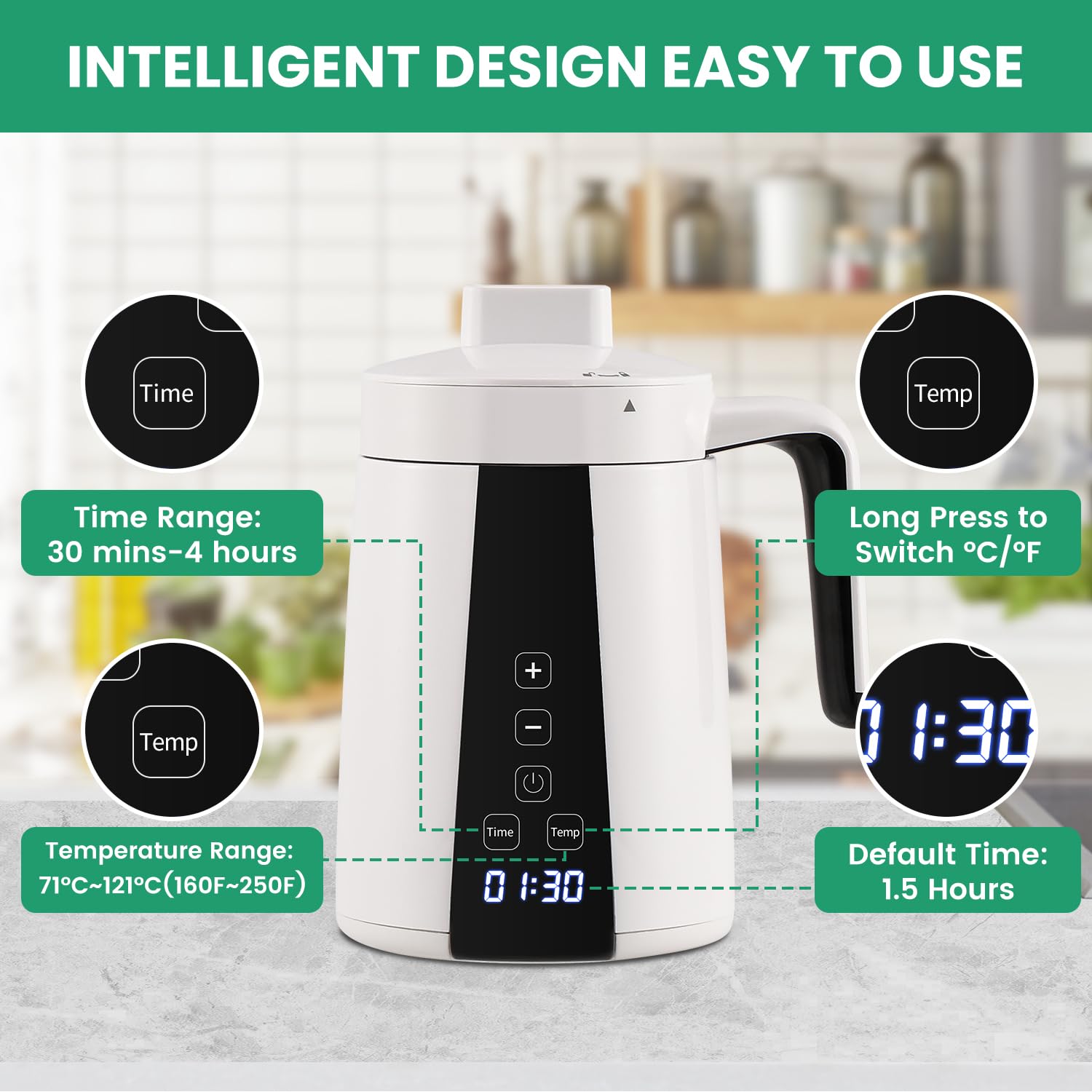 Huanyu Decarboxylator Kräuteröl-Infusionsmaschine Kräuterbutter-Maschine Kräuter-Decarboxylator Infusor