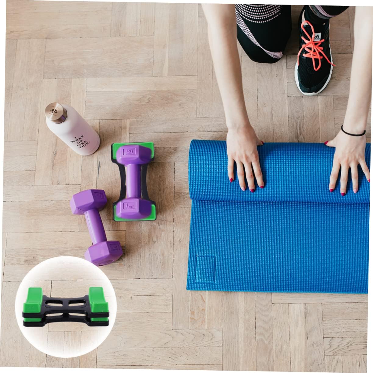 1 Pair Home Dumbbell Bracket Strength Training Dumbbell Placement Floor Dumbbells Storage Rack Dumbbell Rack Kettlebell Barbell Barbell Rack Plastic Pallet Shelf Fitness Equipment Dumbbells(G