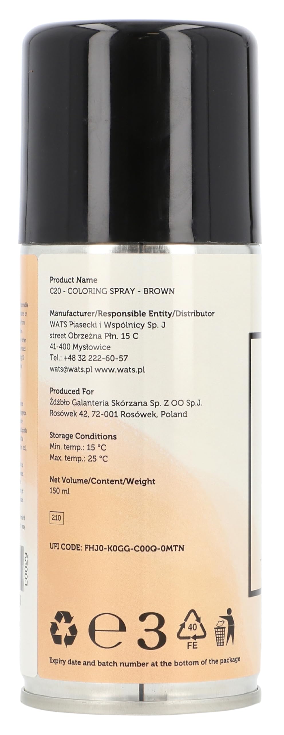 Gusti Pelle Coloring Spray Brown – Vernice spray impregnante per la cura della pelle marrone