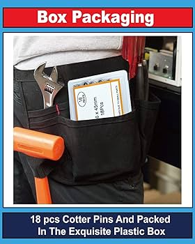 小物 ktt M6 x 45mm Cotter Pins - 18 Pcs 304 Stainless Cotter Pins - 1