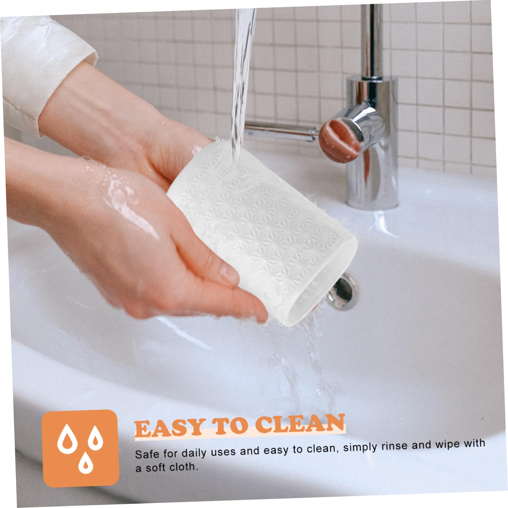Zerodeko Jabonera Vaso Cepillo Dientes Accesorio Baño Juego Artículos Tocador Diseño Elegante Fácil Limpiar