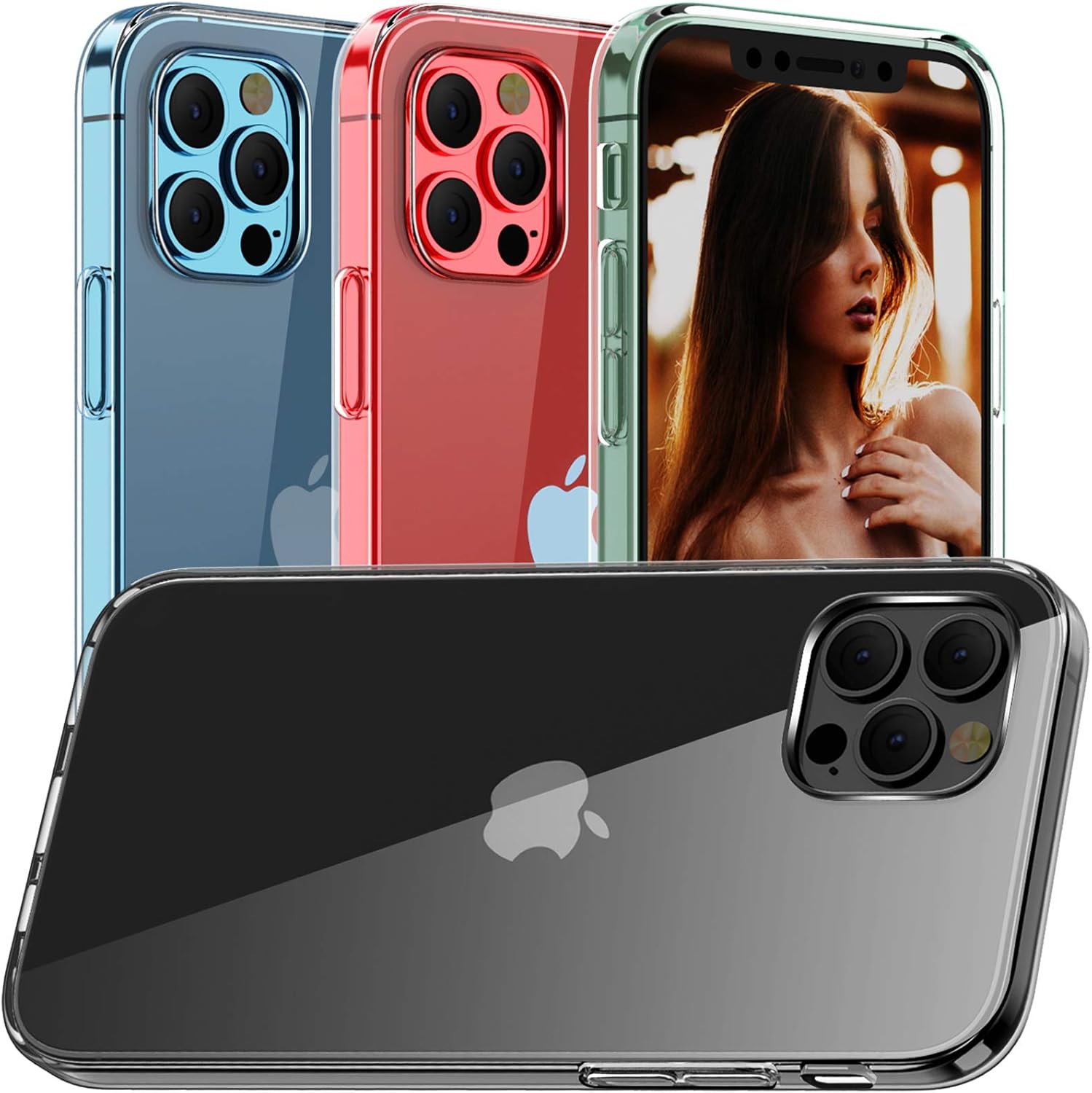 Clear iPhone 12 Pro Case,iPhone 12 Silicone Case Ultra Slim Soft Skin Flexible TPU Scratch Resistant Shockproof Protective Cases Cover for iPhone 12/12 Pro 6.1'', Clear