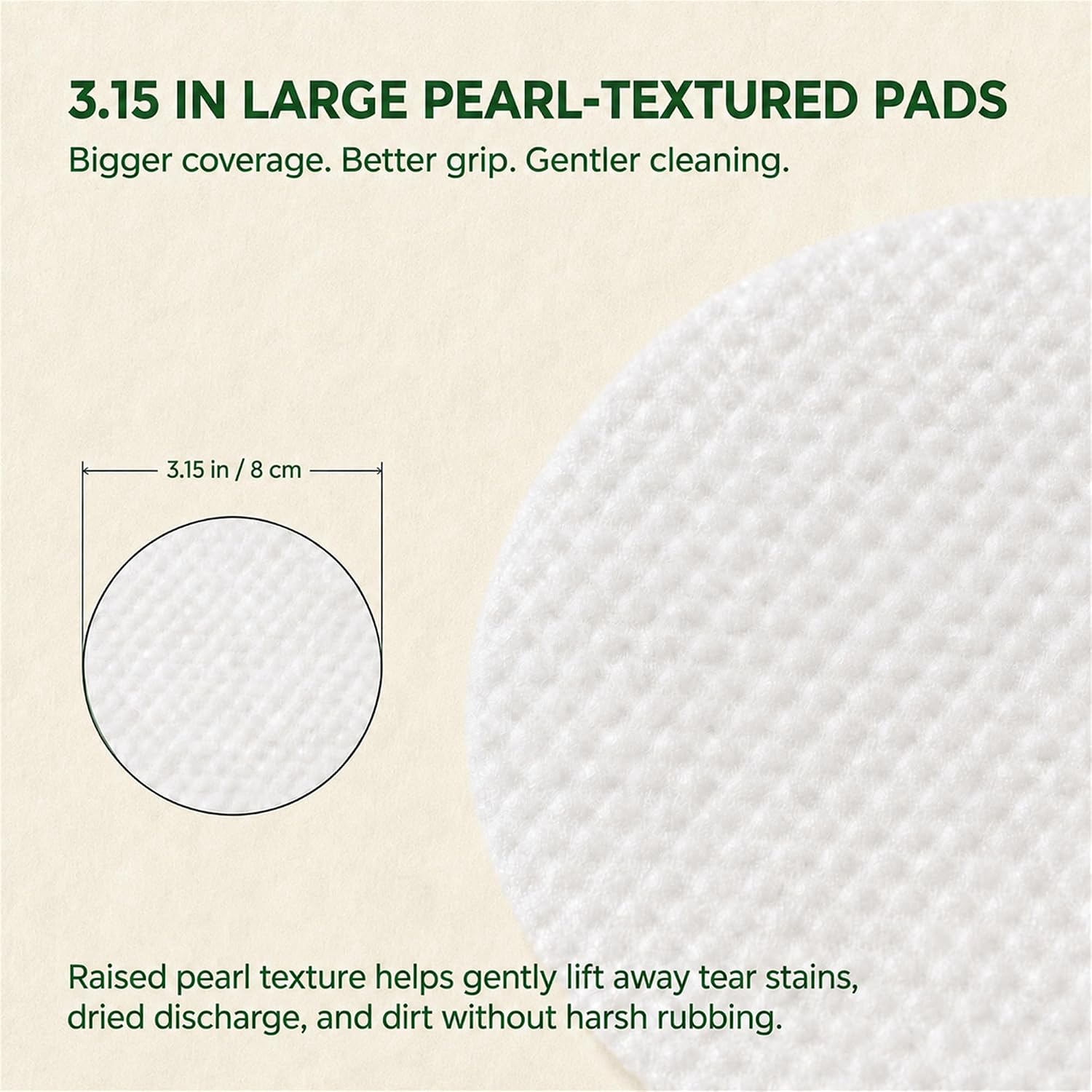 Pet Eye Wipes for Dogs & Cats, 100 Count Tear Stain Pads