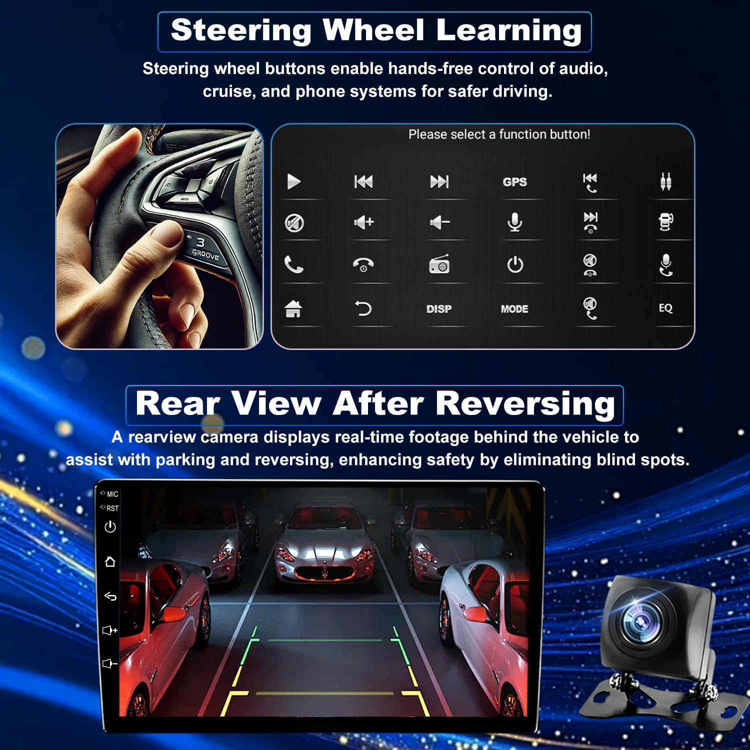 5GWifi Upgrade Car Radio for Dodge Ram 1500/2500/3500 2006-2008, Dodge Durango 2004-2009, Jeep Grand Cherokee 2005-2007, Compass 9inch Touchscreen Stereo Wireless CarPlay Android Auto GPS FM Camera