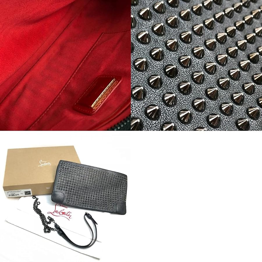 Christian Louboutin ルブタン　クラッチ　チェーン　バッグ Paloma Clutch ブラック カーフレザー - Bags - Women