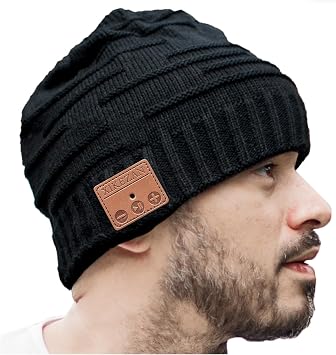 Bluetooth Beanie Hat,Unique Christmas Tech Gifts for Boyfriend Husband Him Men Women Teen Boys Girls Teenage Coworker Stocking Stuffers Secret Santa Best Friend Birthday Gifts