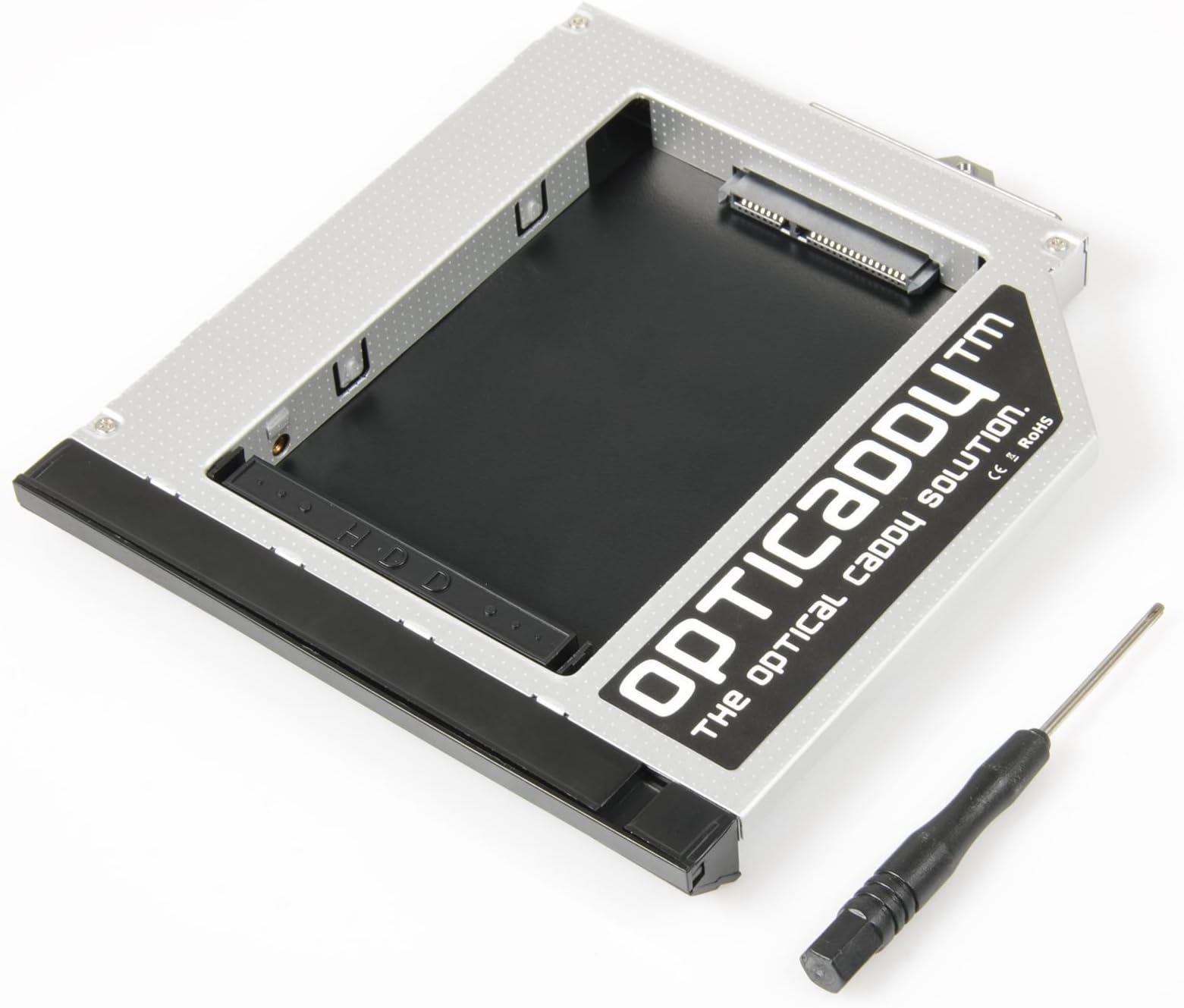 Opticaddy© SATA-3 HDD/SSD Caddy for HP Elitebook HP Elitebook 8560w, 8570w, 8760w, 8770w OptiSpeed Technology - replaces optical drive (original adapter)