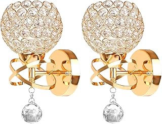 12 Gold and Black Living Room Ideas with Luxe Contrast 54 Gold Wall Sconces Set of Two, Modern Crystal Wall Light with E26 Socket ...