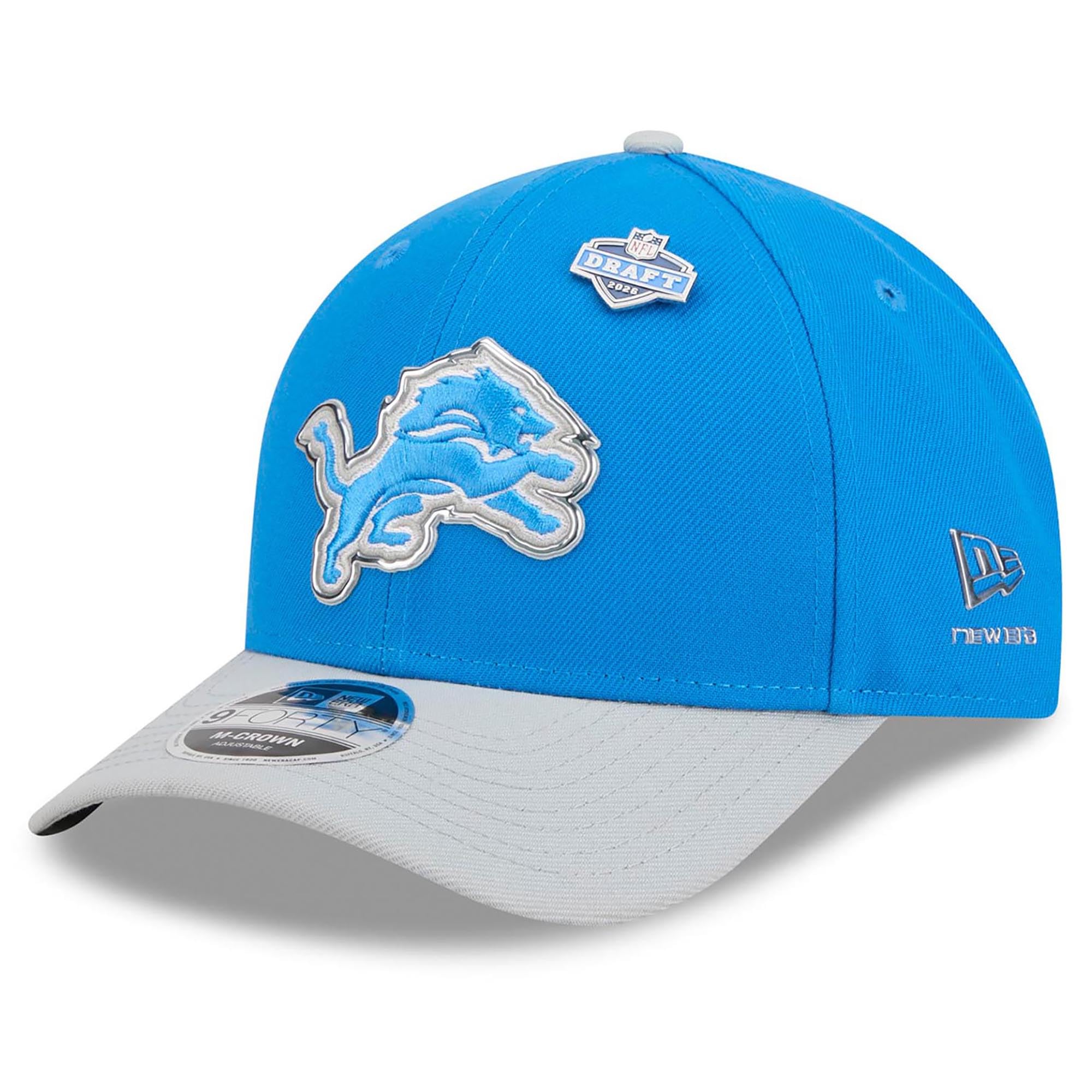 New Era Men's Detroit Lions Blue Nfl 2026 Nfl Draft 9Forty M-Crown Adjustable Hat, One Size