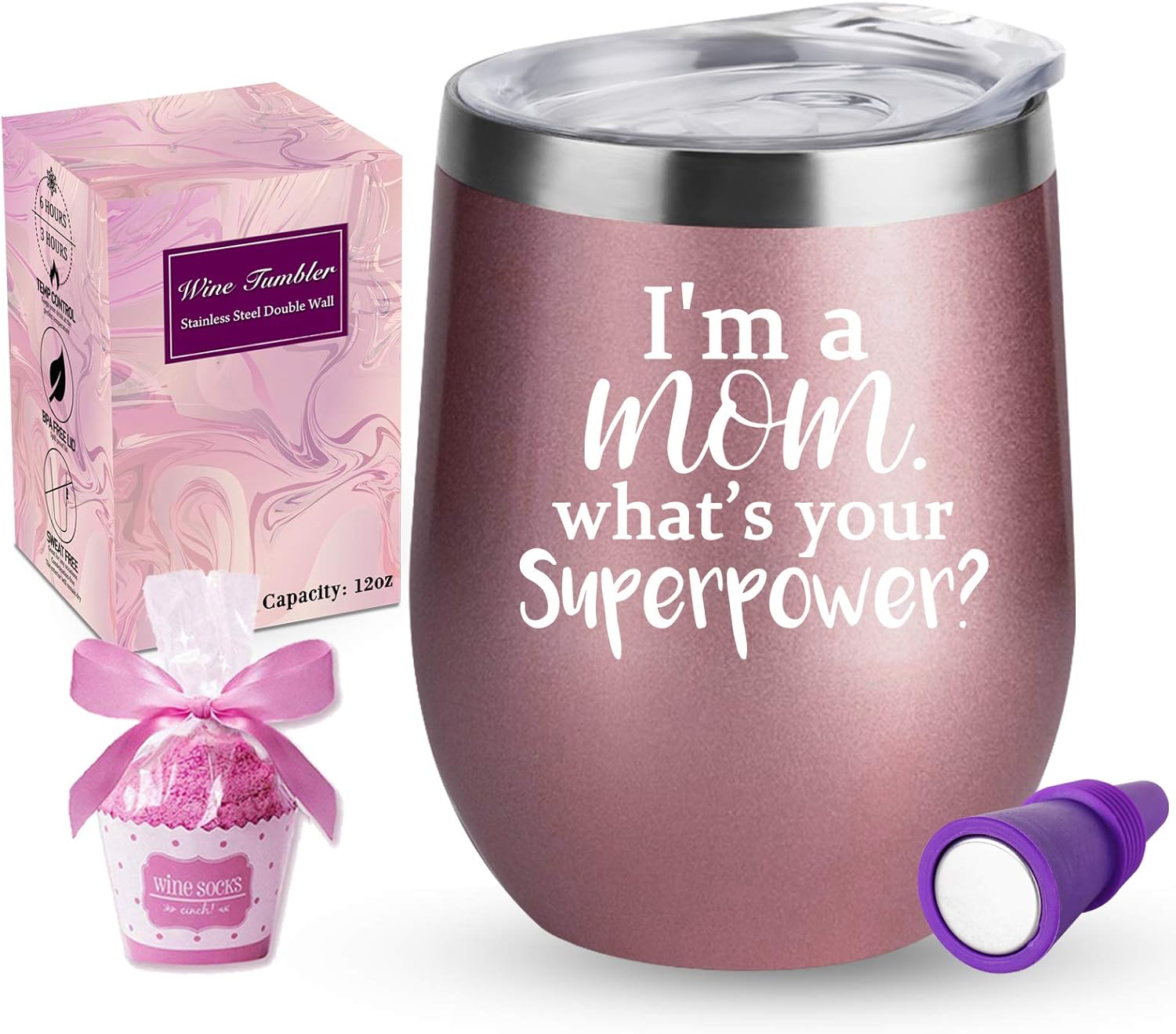 Thank You Gifts, Wine Tumbler Gifts for Women Mom, Funny Mom Wife Birthday Gifts - Best Mom to be, Pregnant Mom, New Mom, Wife Gifts Thank You Gifts, Wine Tumbler Gifts for Women Mom, Funny Mom Wife Birthday Gifts - Best Mom to be, Pregnant Mom, New Mom, Wife Gifts