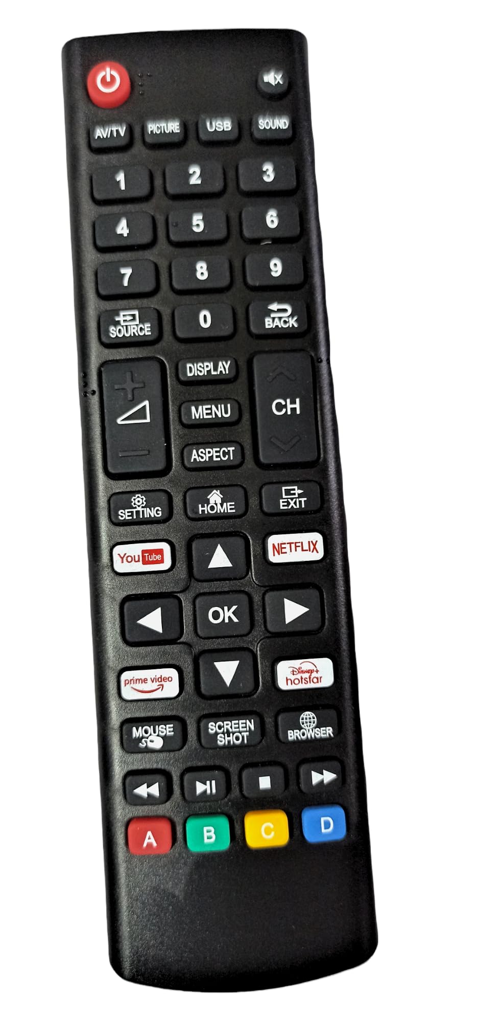 Ehop Compatible Remote Control for Crown Smart LED LCD TV with YouTube,Netflix and primevideo Buttons (Please Match with Your Old Remote Before Placing Order) (B0BB35VYPQ) Amazon Price History, Amazon Price Tracker