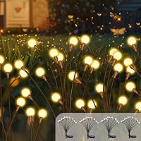 4 Pezzi Luci Solari Giardino Esterno, 10 LED Lucciole Luci Solari da Giardino