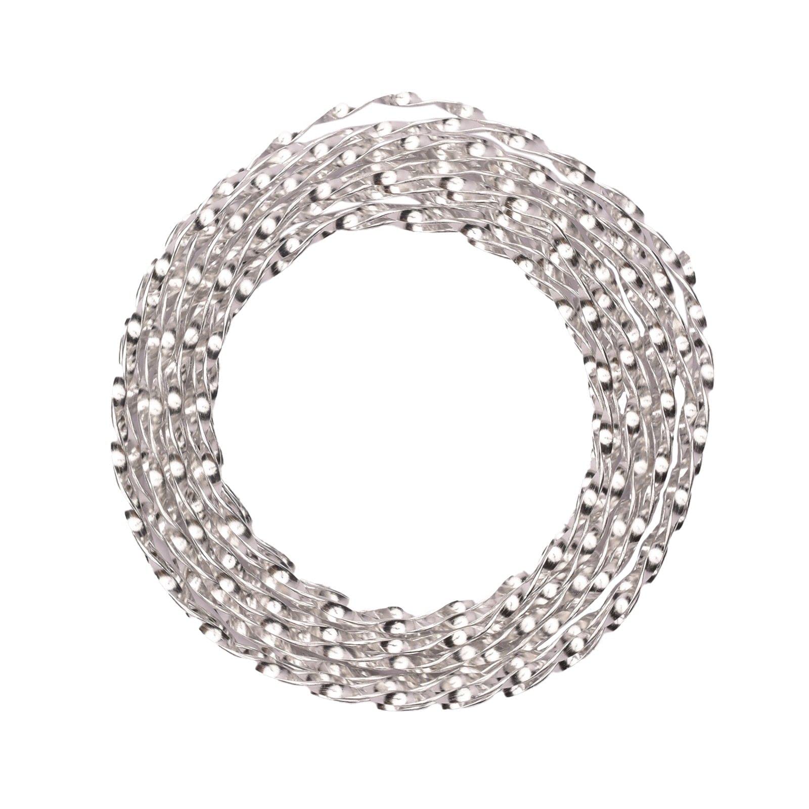 Fil Aluminium Bouclé Argenté Vaessen Creative - 5 M X 2 Mm, Souple, Pour Bijoux Et Loisirs Créatifs