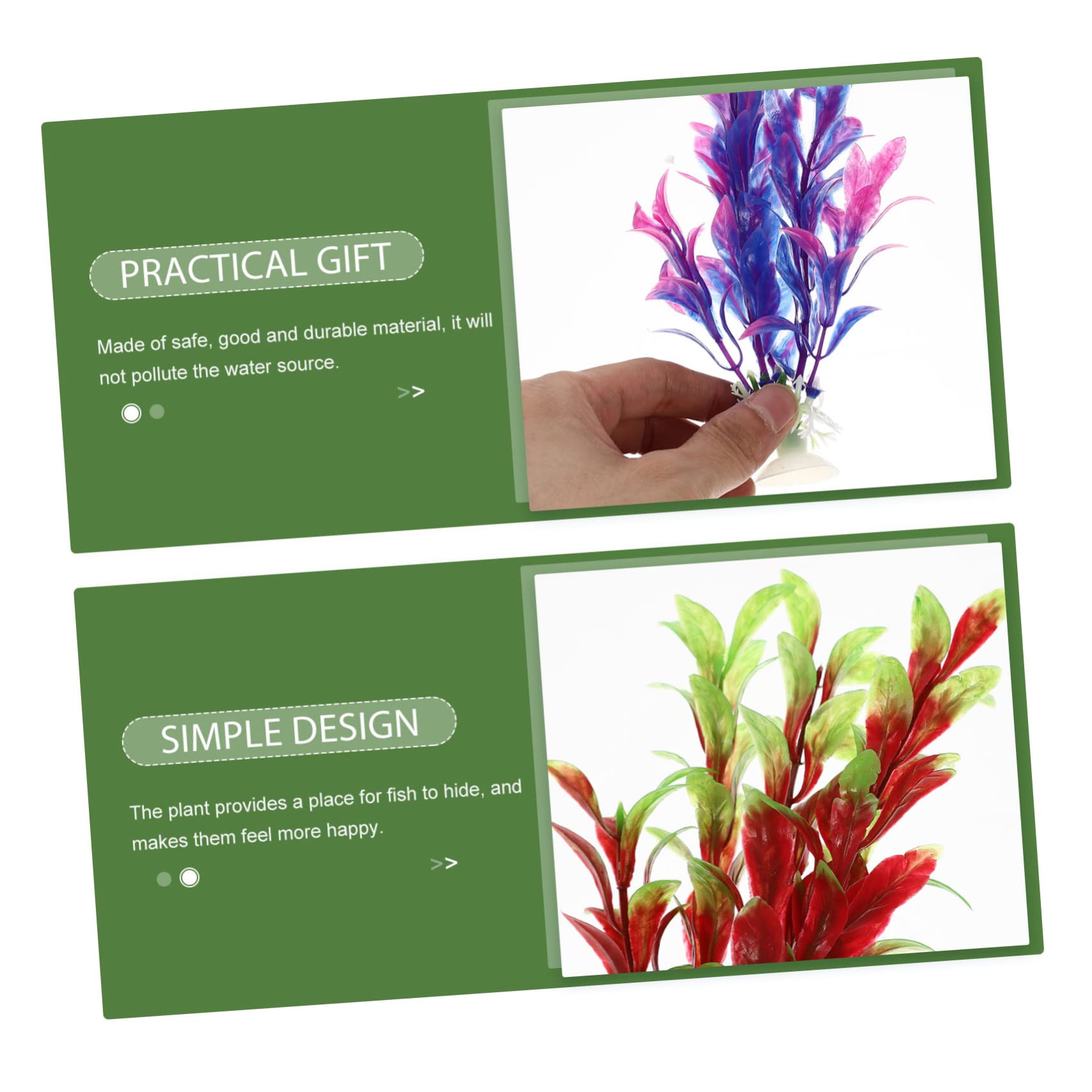 DOITOOL STK Aquarium Landschaftsbau Wasserpflanzen Kunstrasen Für Aquarien Künstliche Wasserpflanze Unterwasserpflanzen Fisch-Tanks Aquarium- Plastik Gras Für Aquarien 16c Anlage