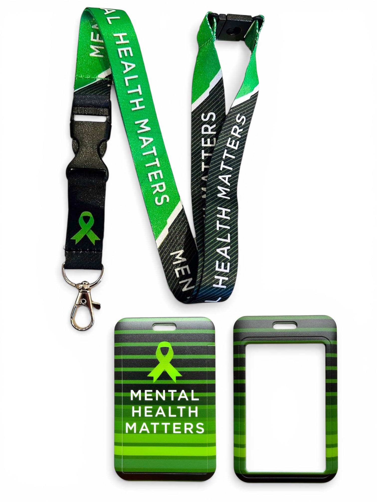 Mental Health Matters Lanyard with Matching Mental Health Matters Vertical ID Card Holder (1)