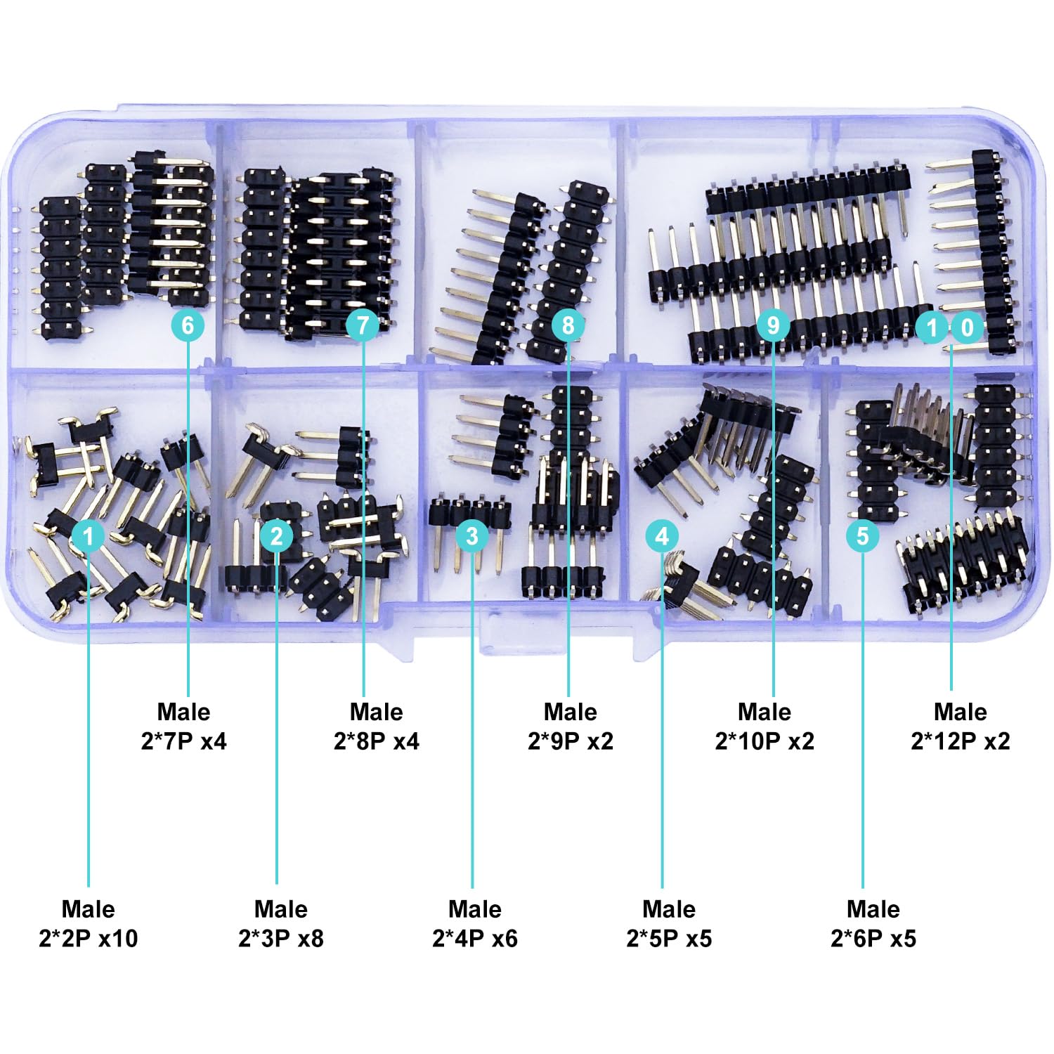 Amazon.com: Yoeruyo 2.54mm SMD Header Connector Kit, 2 Row