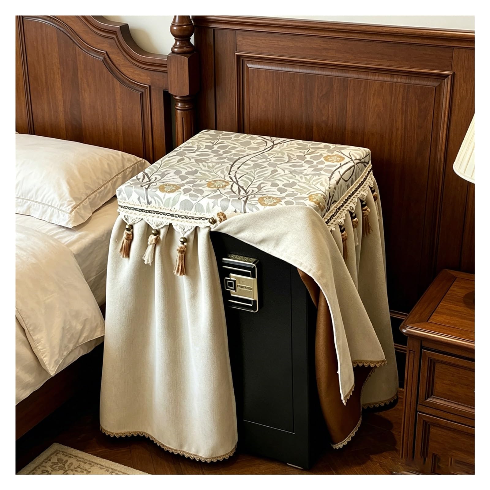 CHZDPP Customized Safe Covers Disguise for Home Storage, Chenille Fabric Furniture Dustproof Covers, Safe Covers with Reinforced Seams(Beige,40x30x45 cm/16"x12"x18")