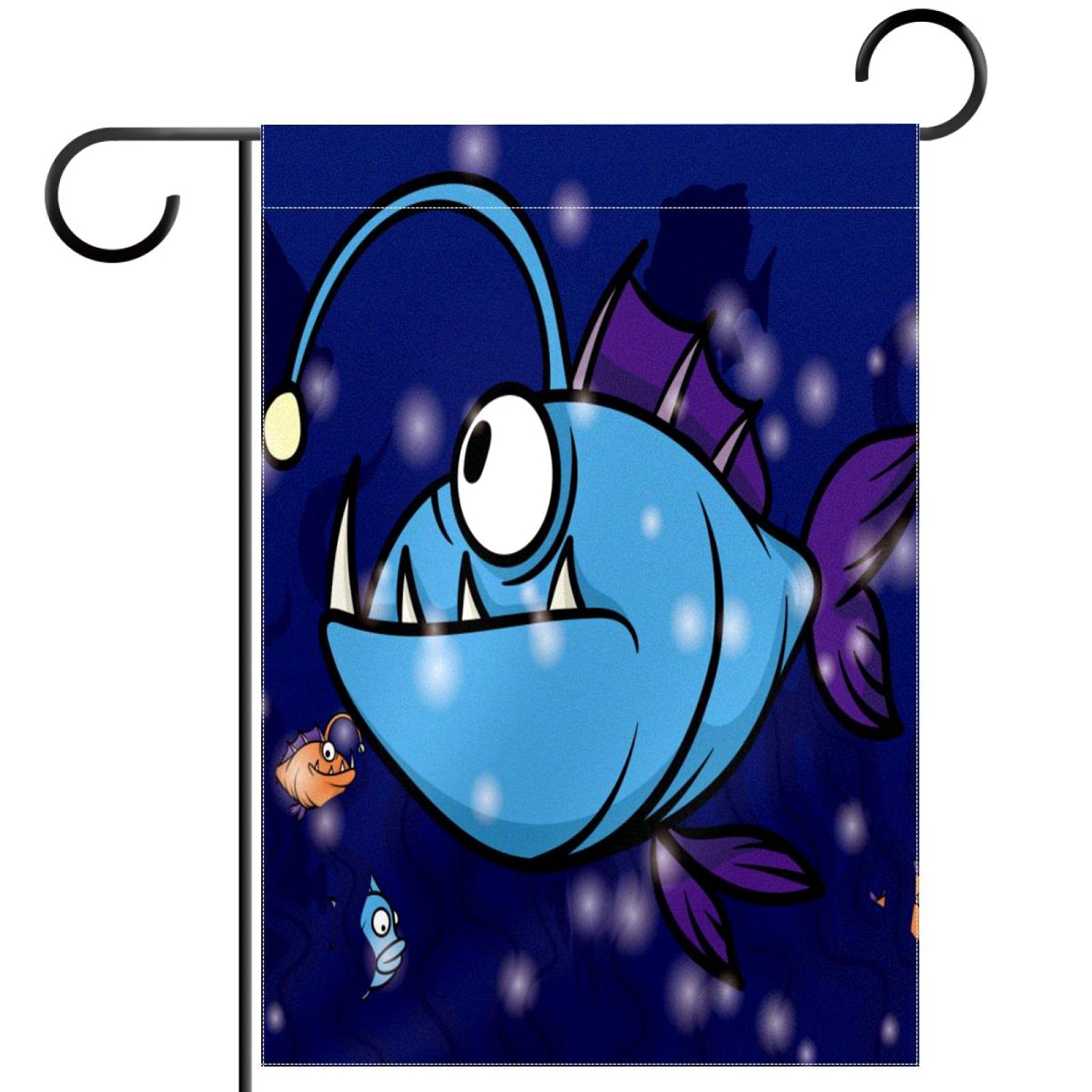 Drapeau de jardin poisson bleu toutes saisons déco extérieure lavable - 7