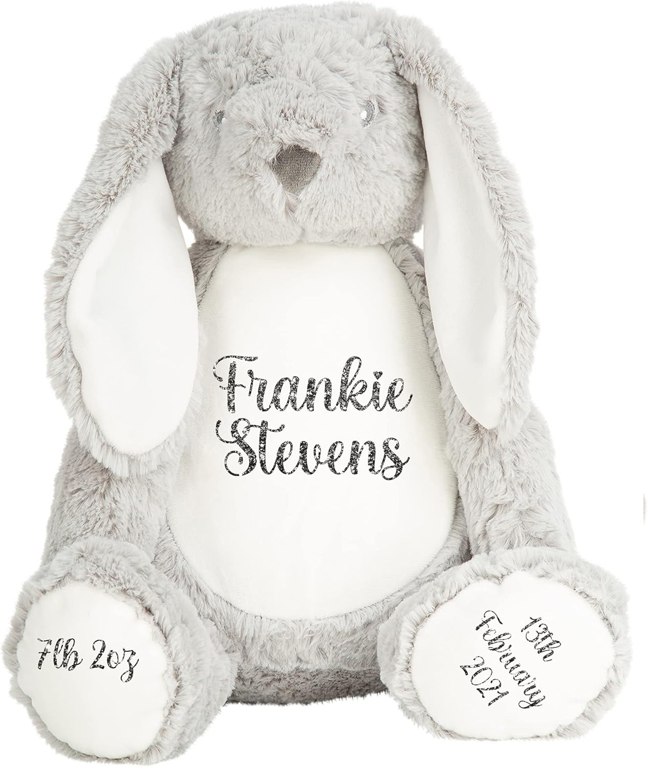 personalised grey teddy bear