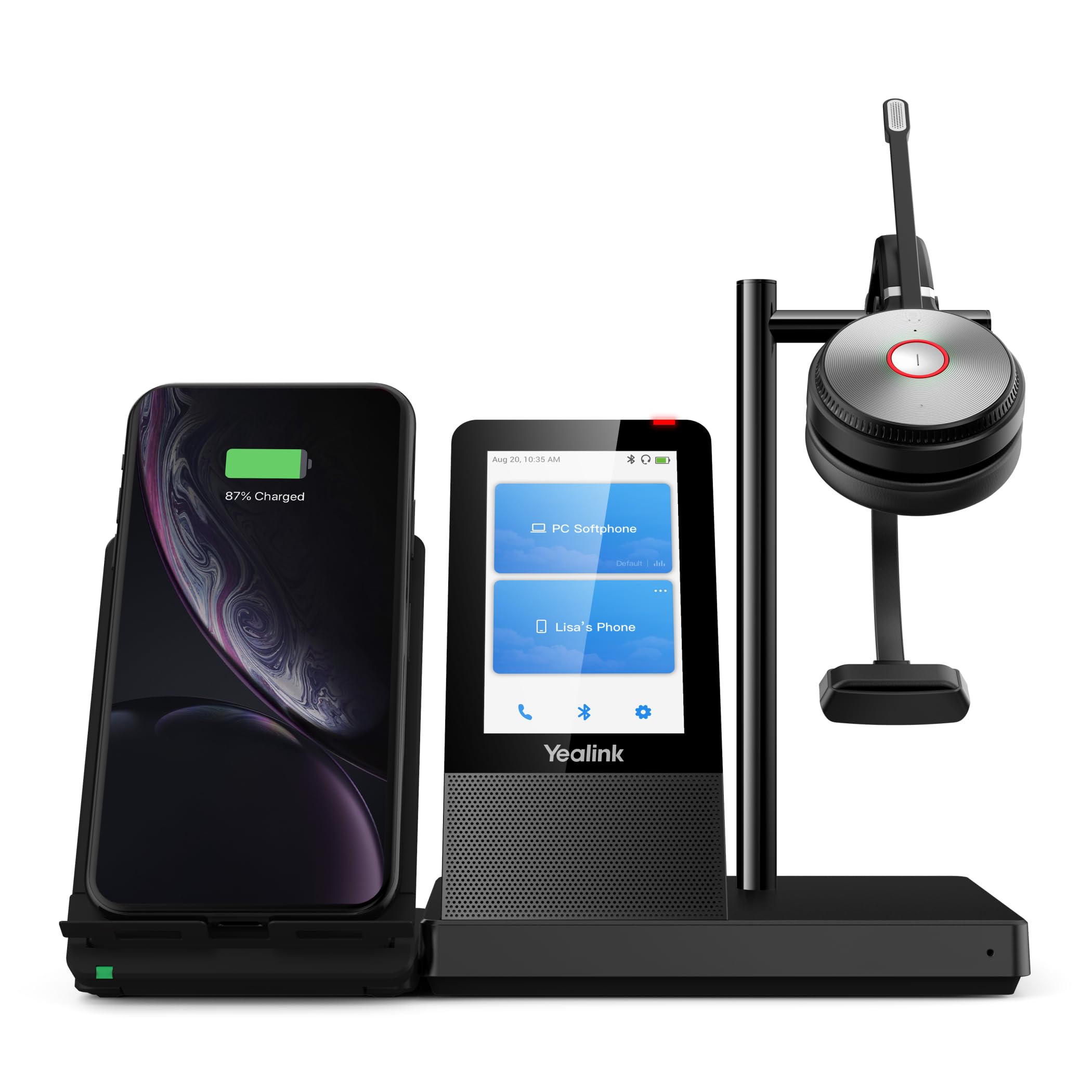 Yealink WH66 Mono UC Systèmes de conférences Audio personnelle sans Fil Arceau Bureau/Centre d'appels USB Type-A Bluet