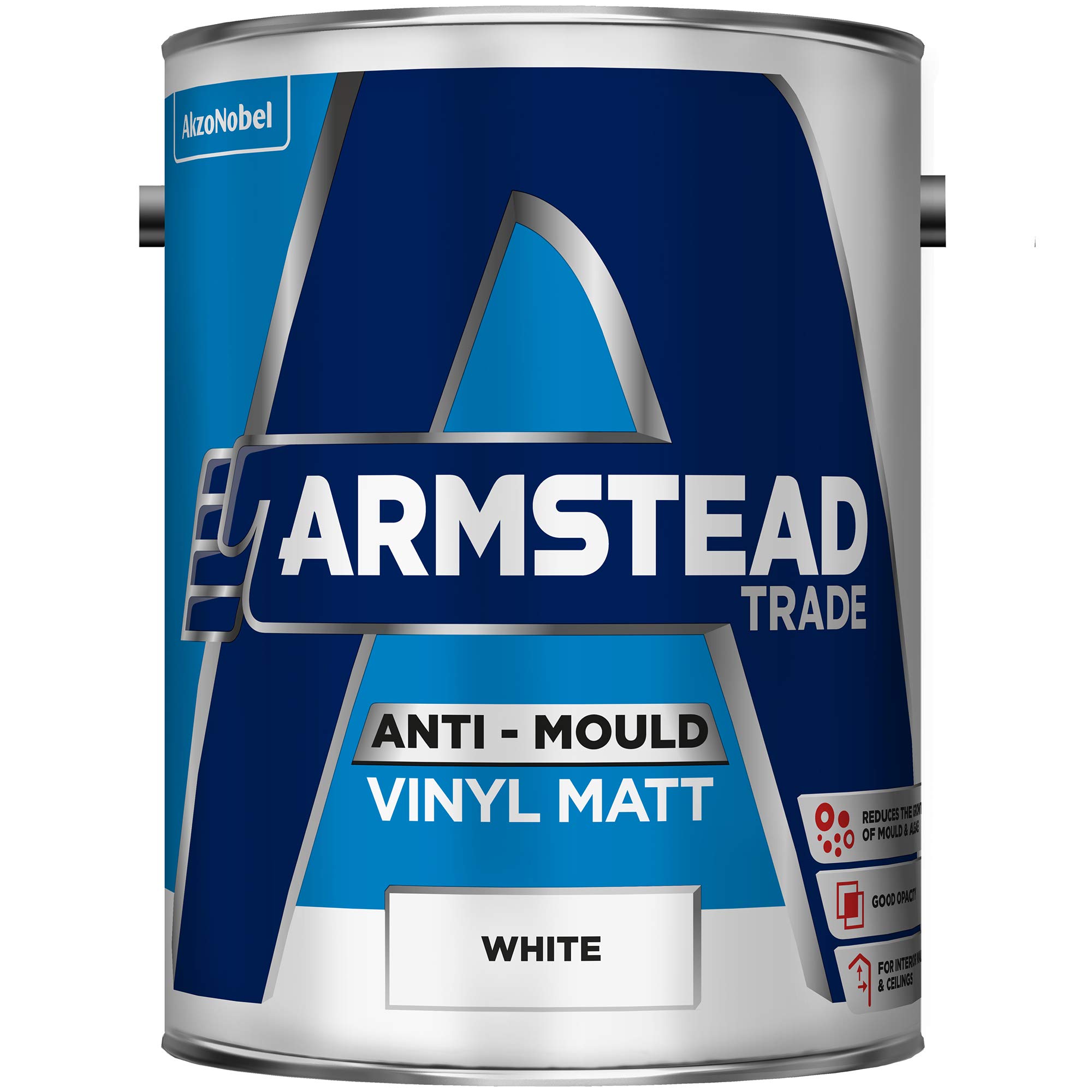 Armstead White Trade Anti-Mould Vinyl Matt Paint 5Ltr