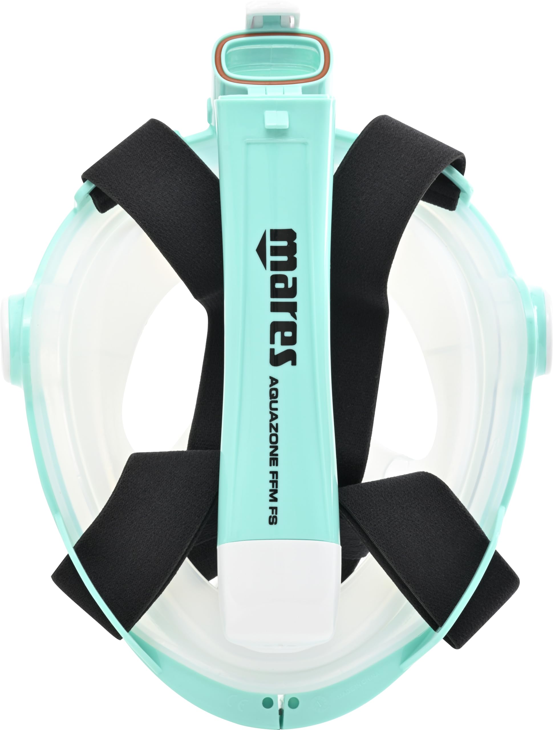 Mares Aquazone Full Face Mask - Maschera Integrale Snorkeling Adulto, Facciale in Silicone, Boccaglio Pieghevole, 3 Taglie