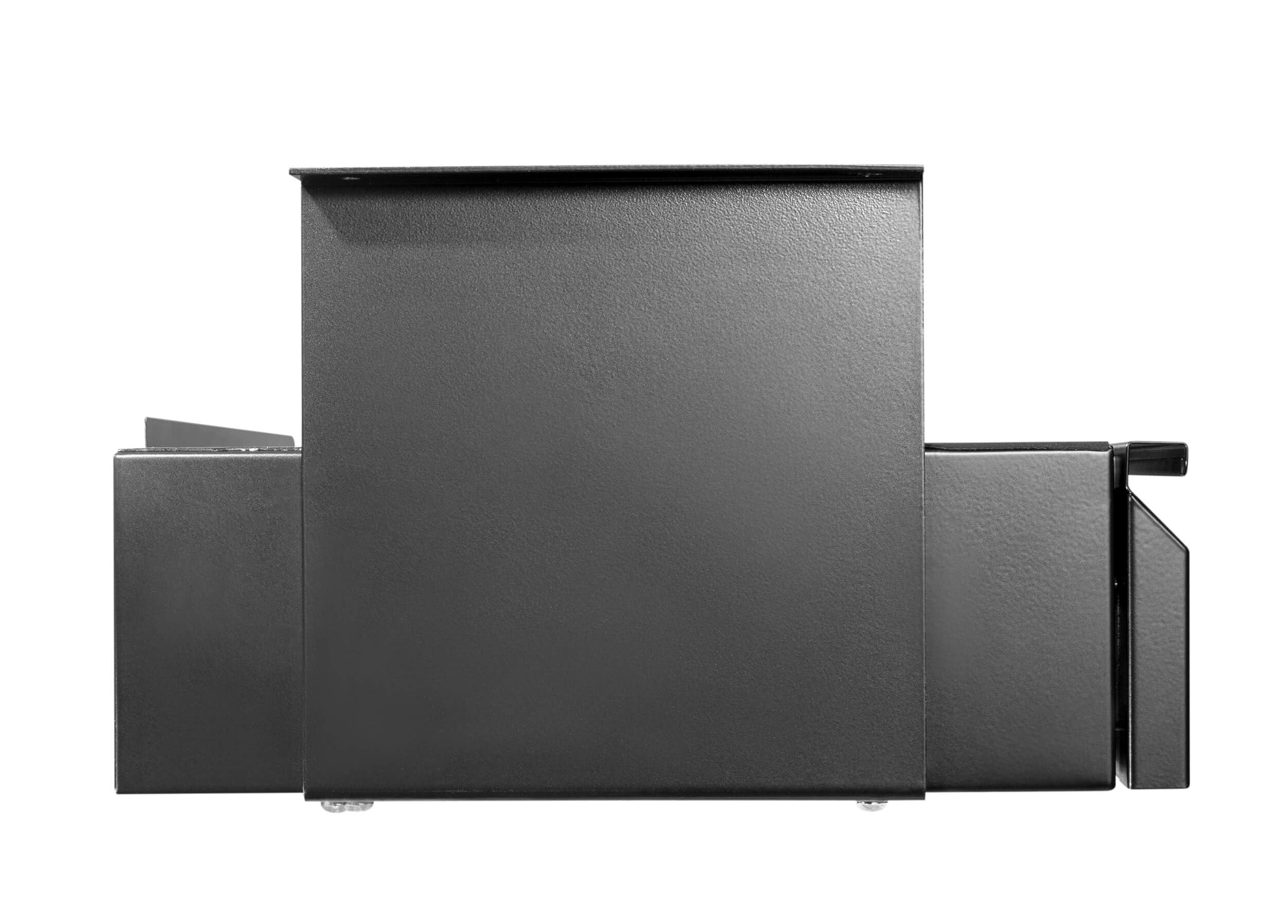 Eigentlich Schreibtisch Unterbau-Schublade mit Ablage B:51 x L:31-48 x H:19 cm, Schwarz - geräumige Schreibtisch Materialschublade mit Softclose, praktische Laptopablage