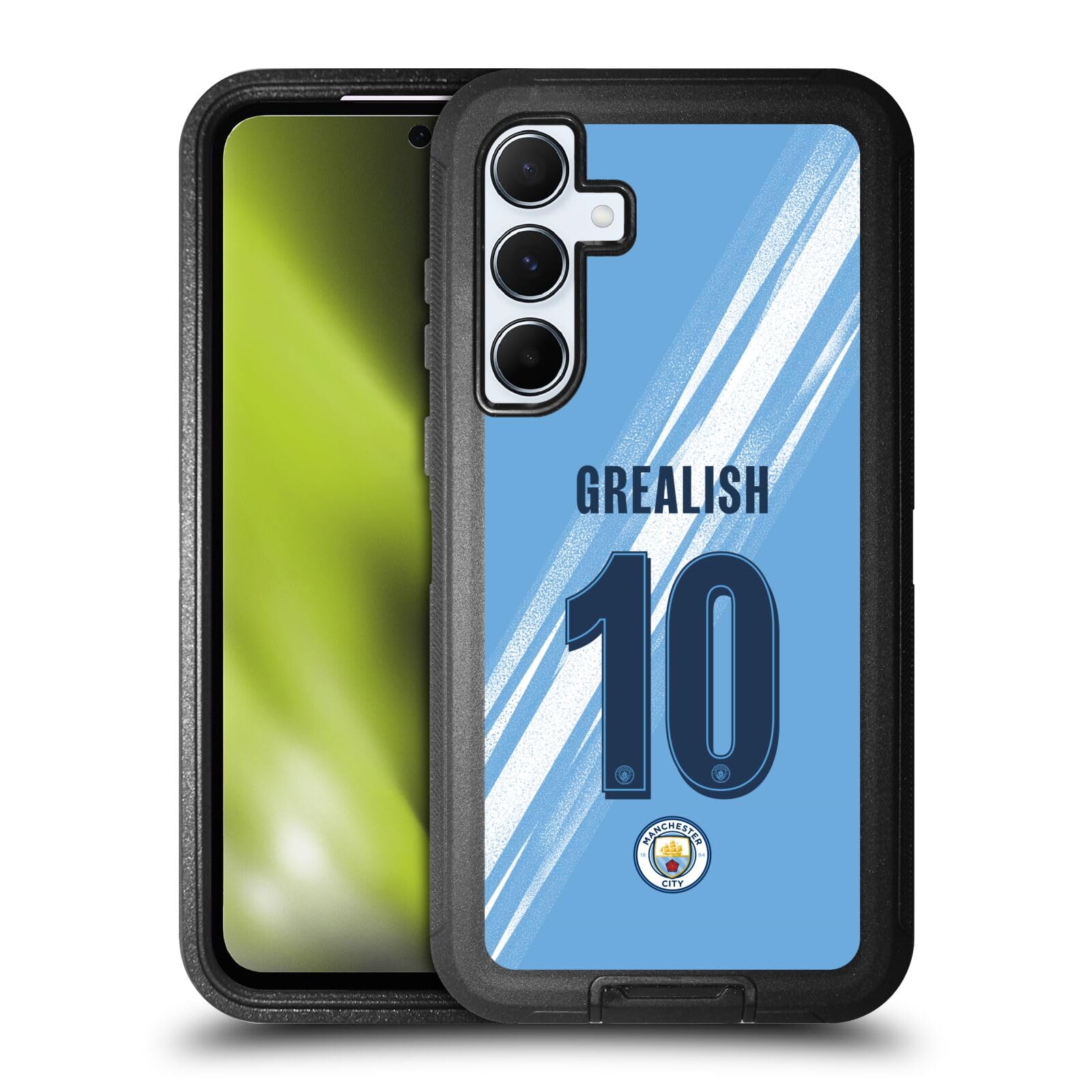 Head Case Designs Officially Licensed Manchester City Man City FC Jack Grealish 2025/26 Players Home Kit Ultra-Armoured Shockproof Case [Military Grade] Compatible With Samsung Galaxy A55 5G