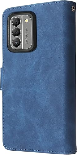 Miniatura 6 de Asuwish Compatible con Nokia G400 5G, protector de pantalla de vidrio templado y cubierta abatible de cuero, soporte para tarjetas, accesorios para