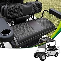 Vista 9 de Kit de funda de asiento de diamante para carrito de golf, apto para EZGO TXT OEM ordinario, funda de asiento de vinilo para carrito de golf, sin