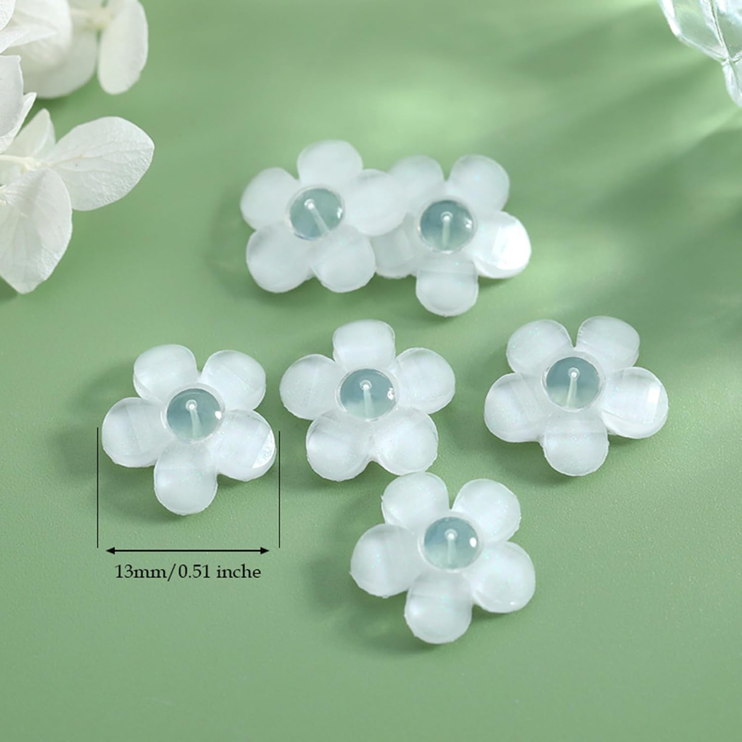 Colorful Ear Lobe Earring Backs for Droopy Ears, Comfortable Hypoallergenic Support Patches, Heavy Studs Locking Backstop Prevents Stretching and Tearing (Sparkling White) - Image 2