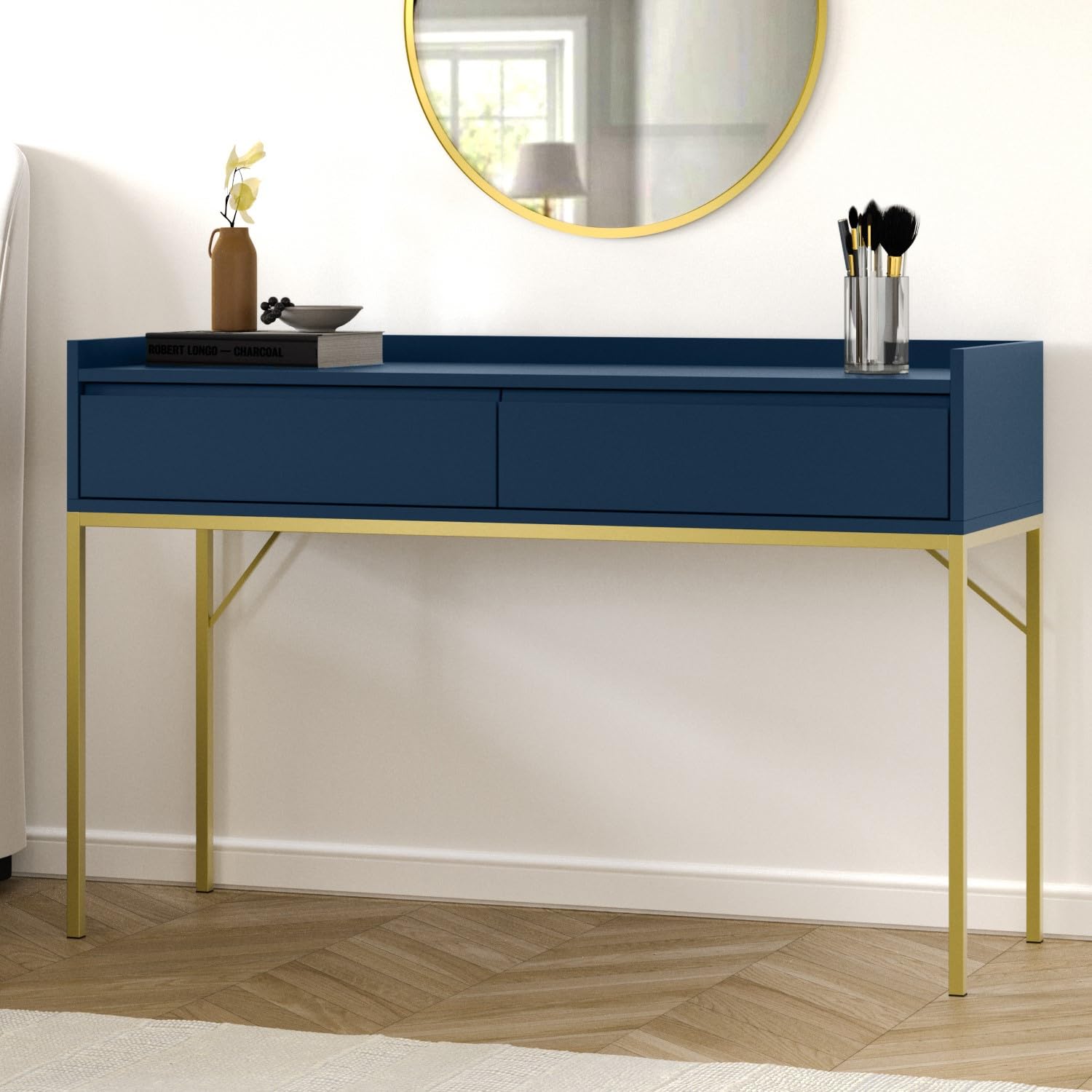 2ドロワテレビボード90 dressing table blue 【公式通販】