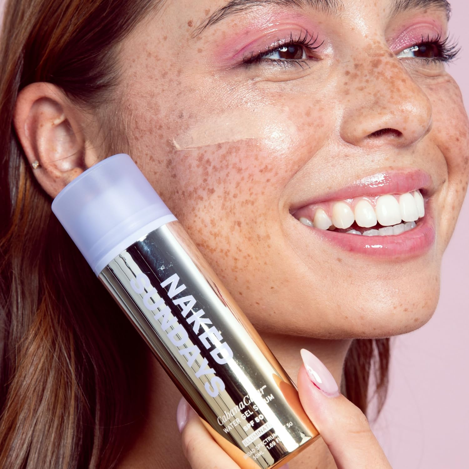 Naked Sundays CabanaClear SPF 50 Illuminating Sunscreen Serum for Face, Hydrating Water-Gel SPF, Radiant Glow Makeup Primer, Broad Spectrum UVA/UVB Protection, Silicone-Free, 50ml