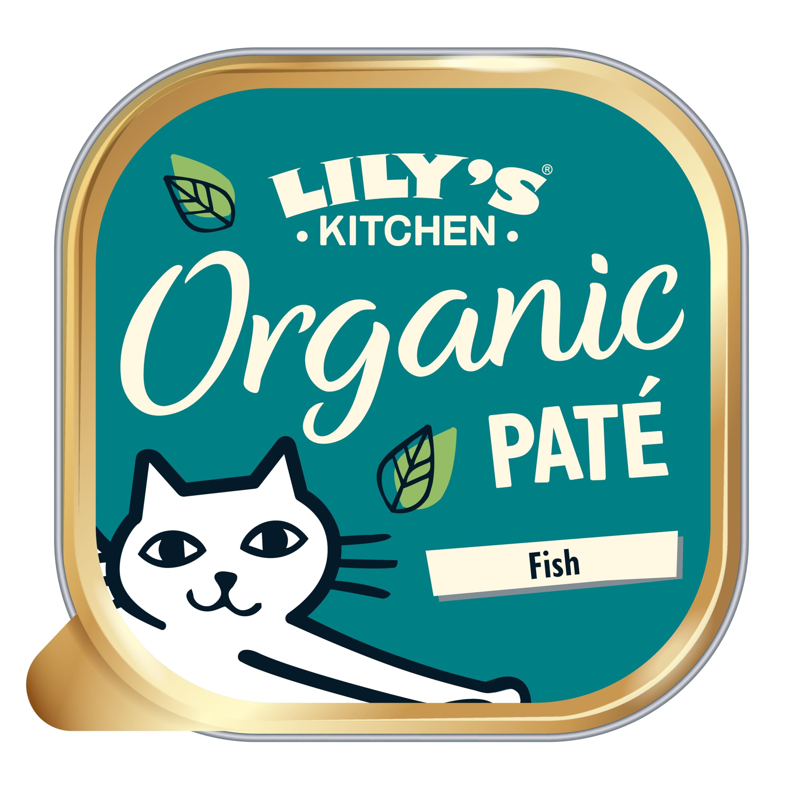 Lily's Kitchen Con ingredienti naturali Vaschetta di paté umido per gatti adulti Pesce biologico Ricetta senza cereali 19 x 85g