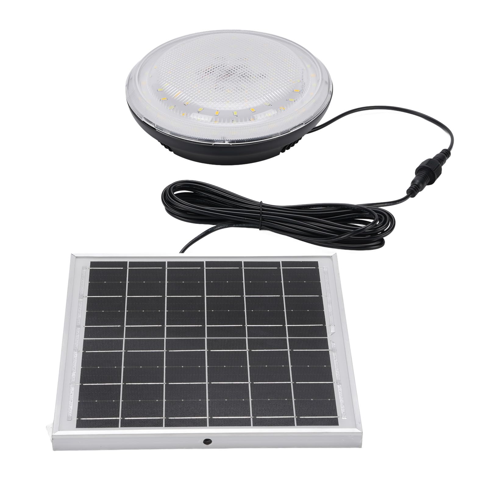 HEEPDD Luce Solare Plafoniera Dimmerabile 3 Luci Colorate IP65 con Sensore di Luce Remoto per Interni Ed Esterni Capannone Fienile Portico Garage Telecomando Solare Nan