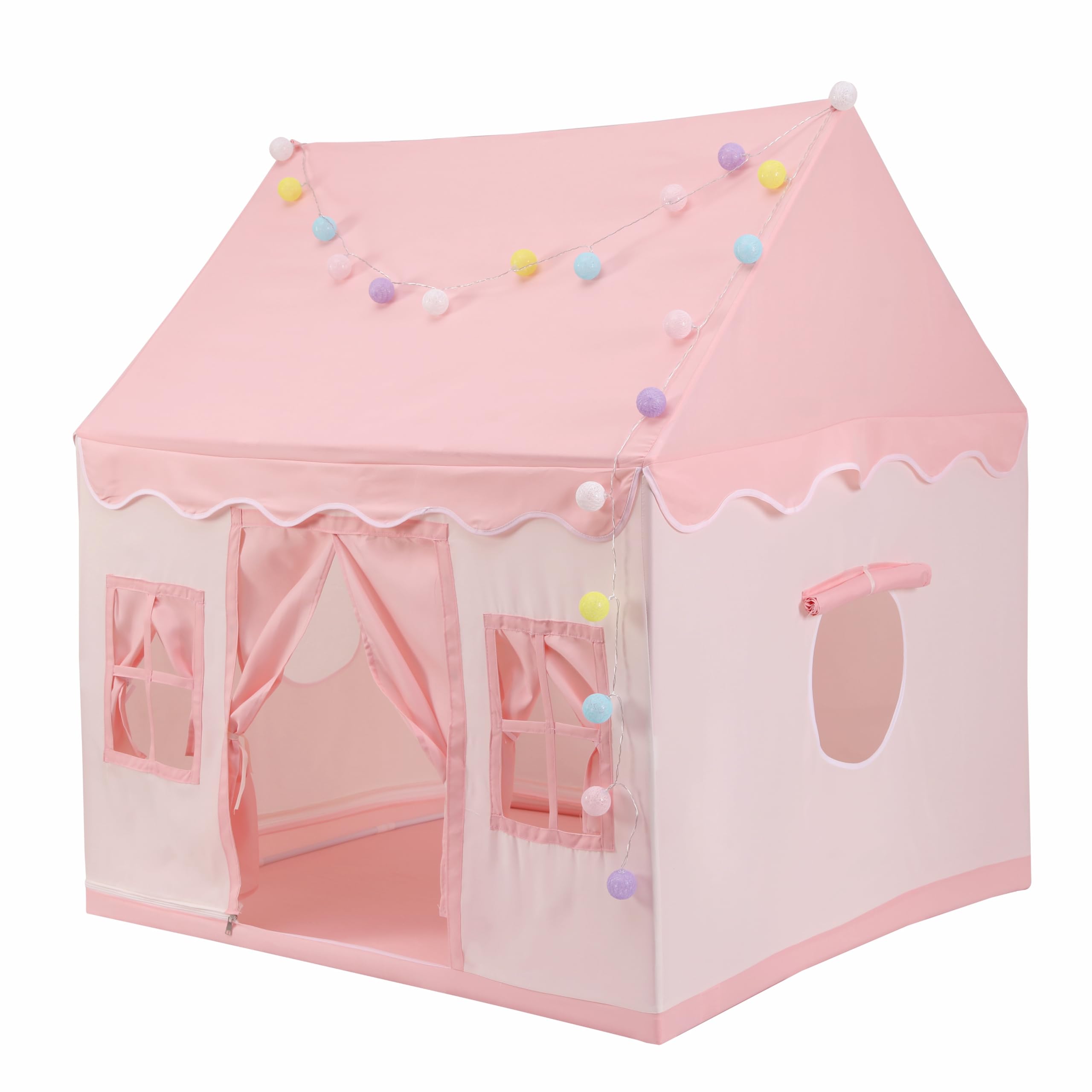 Play Kids Tent for Girls; Multi-Coloured Ball Lights & Toy Squeezy Rainbow Frog. Outdoor Indoor Playhouse for Children โ Toys & Gifts for Girls Age 3 4 5 6 7. Kids Play Tents