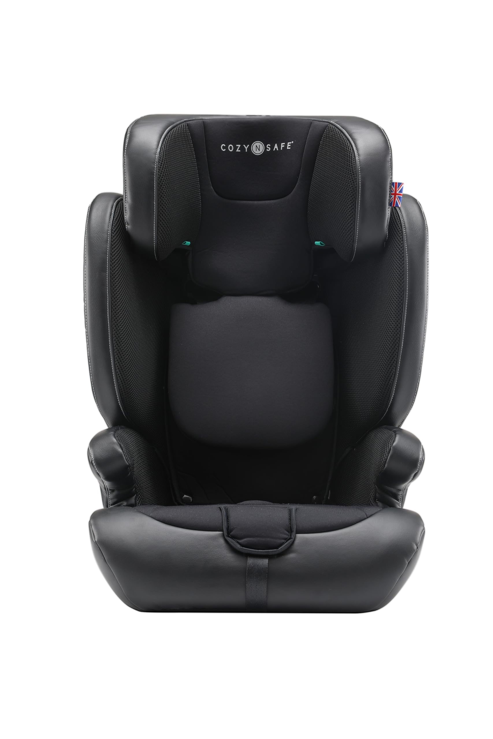 Cozy N Safe Hudson i-Size Seggiolino auto (76-150cm) | ca. 15 mesi - 12 anni | ISOFIX e Top-Tether | Memory Foam lavabile | Certificato ECE R129 | Nero