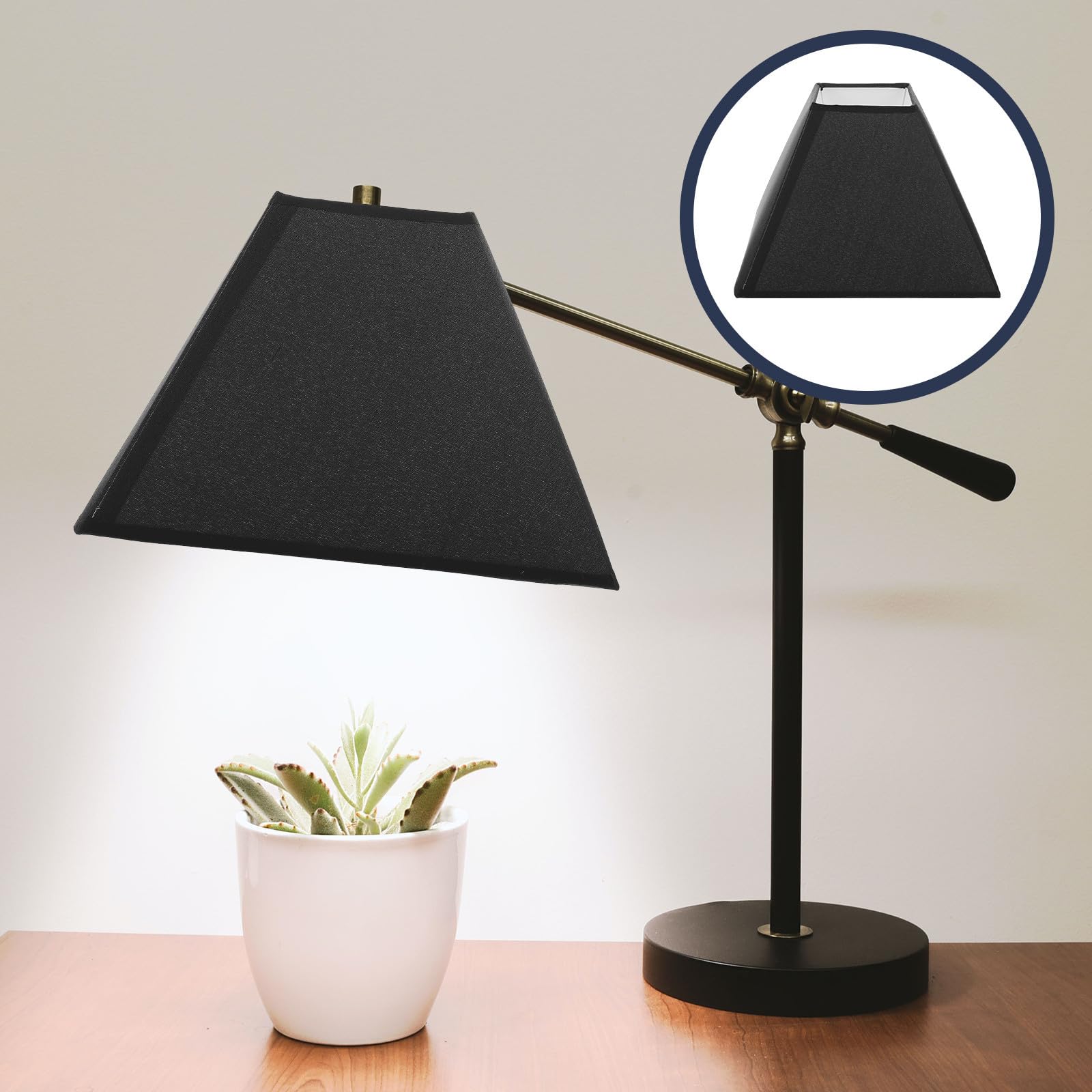 Paralume Nero per Lampada E27/e14, Diffusore di Luce Decorativo per Camera da Letto, Stile Semplice e Delicato, Atmosfera Naturale e Calda