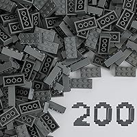 Vista 16 de 200 piezas de ladrillos de construcción pequeños clásicos, bloques de construcción 2x4, juguetes de construcción creativos STEM, ladrillos MOC a