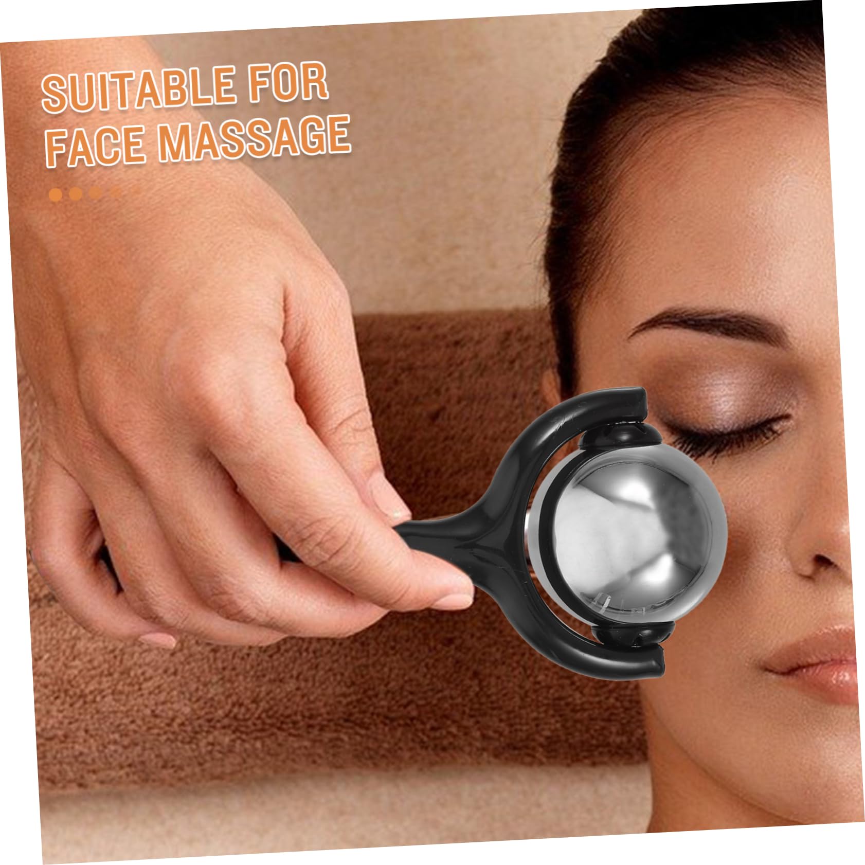 BESTYASH 3 Pezzi strumento di massaggio facciale massaggianti Roller del viso Grinza scultura palla strumento guasha per faccia a strumento guasha facciale Solo Black
