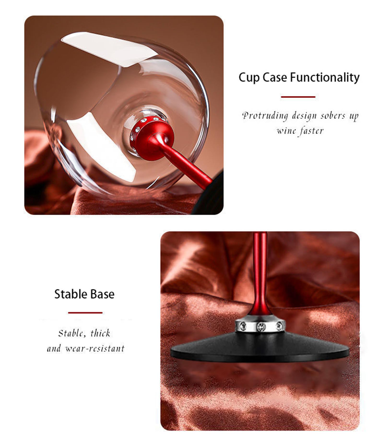 Amazon.com | FXNFXLA Spinning Wine Glass, Aluminum Long Stem