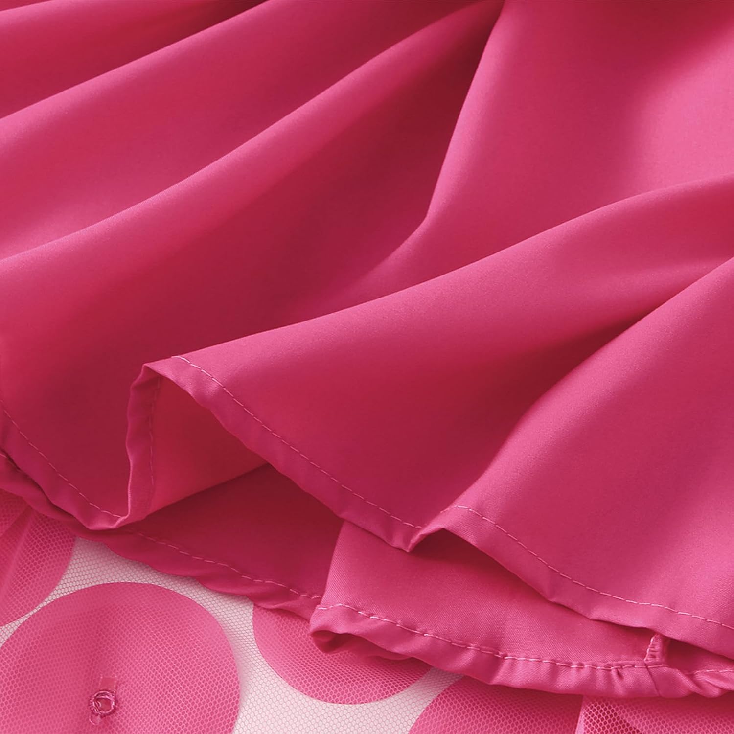 Tulle Skirt Women 3D Polka Dot Elastic Waist Mesh Flowy A-Line Midi Skirts Wedding Halloween Party Outfit - Image 7