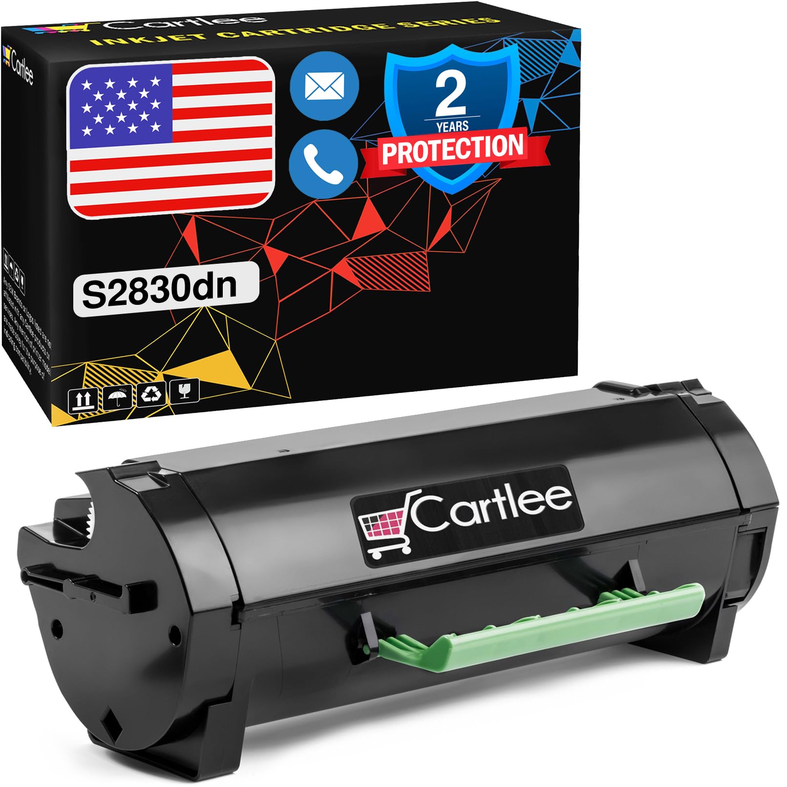 Cartlee S2830 - Cartucho de tóner láser de alto rendimiento para impresoras de tinta Dell (rendimiento de 8500 páginas) S2830 S2830dn 2830 dn 2830dn Smart Series