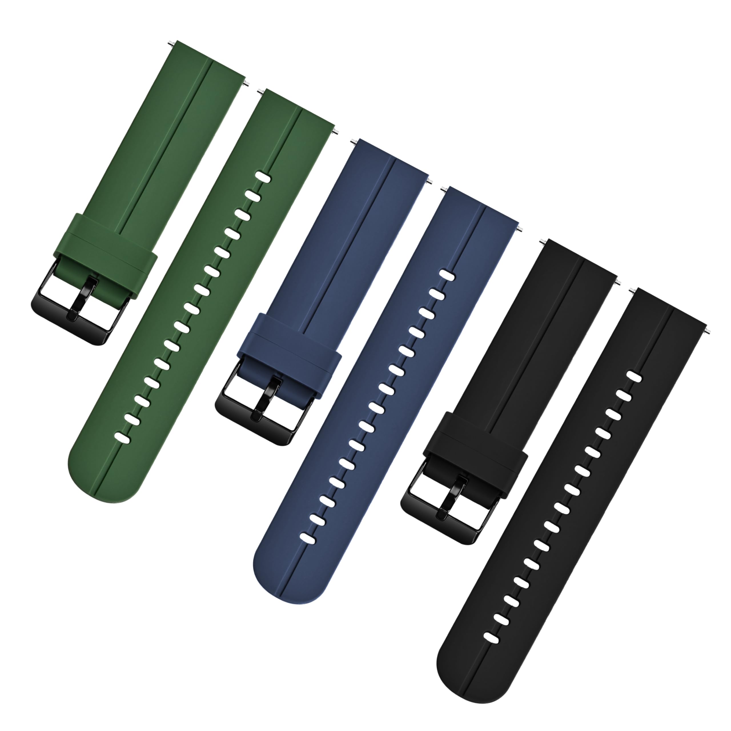 TIMEWEAR 22 Mm Silicone Strap With Quick Release Pin Sidebar, Compatible Watches And Smart Watches With Lug Width 22Mm Pack Of 3, Multi-Colour (B0DCTRP742) Amazon Price History, Amazon Price Tracker