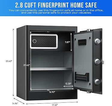 RPNB Home Safe Box,Large Personal Safe,Fingerprint Cabinet Safes,80 L